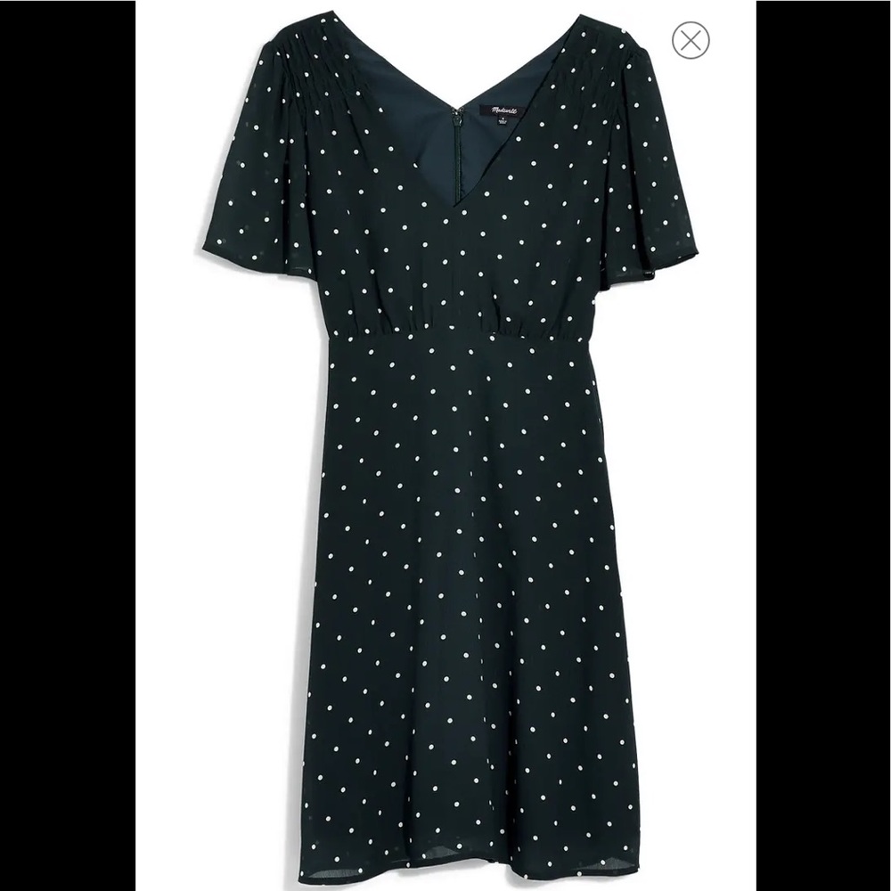Dot Smocked Shoulder Dress Madewell